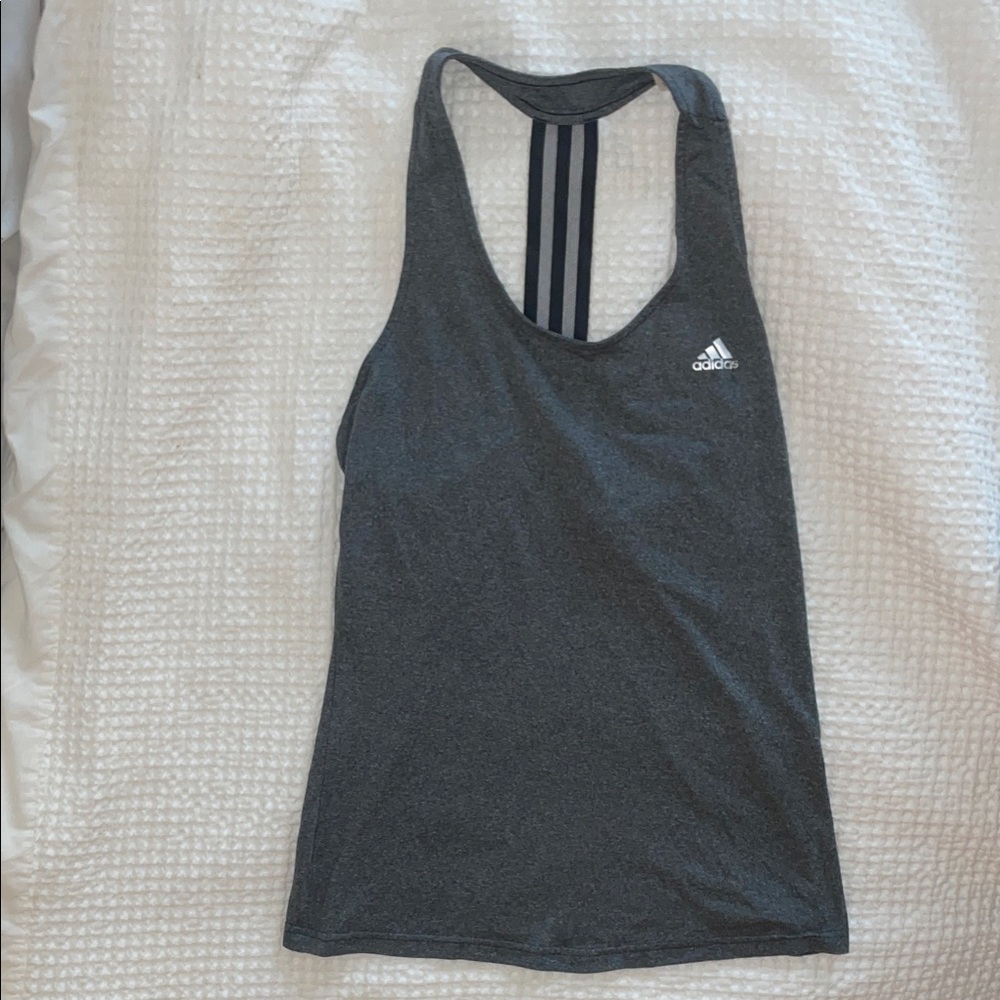 Adidas Women's Charcoal Racerback Tank Top